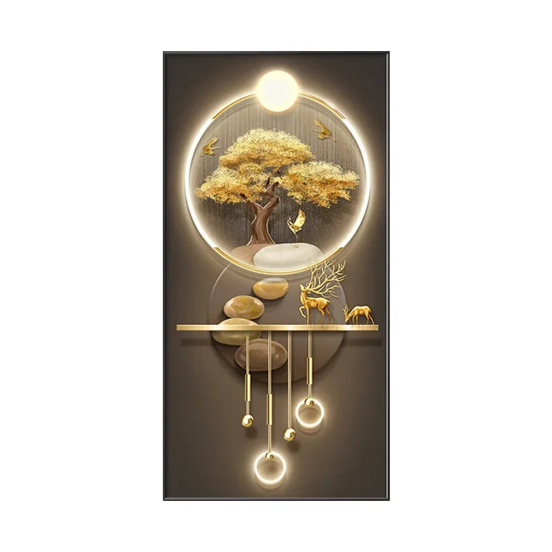 Corridor Decorative Wall Lamp LED Elk Crystal Porcelain
