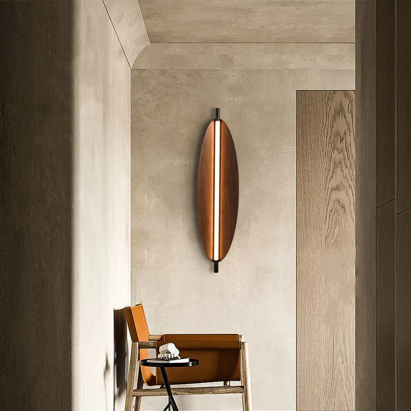 Brown Metal Leaf Home Wall Light
