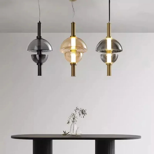 Glass LED Pendant Lights Minimalist Restaurant Chandeliers