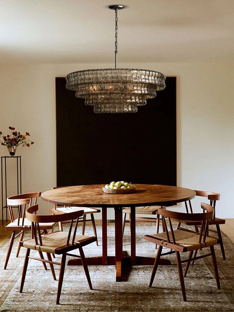 Murano Design Dimmable LED 2-5 Tier Chandelier