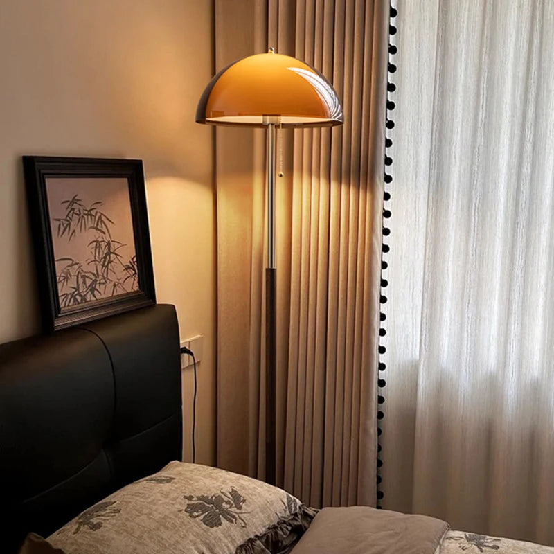 Dark Brown Acrylic Lampshade Floor Lamp E27 Bulb