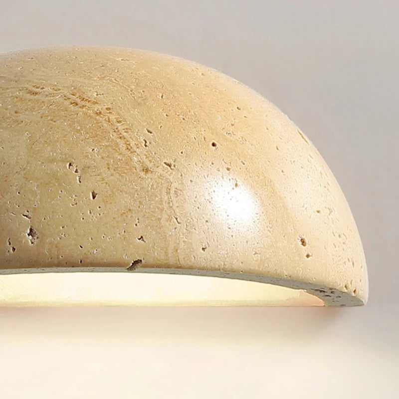Mini LED Wall Light Natural Stone Sconce