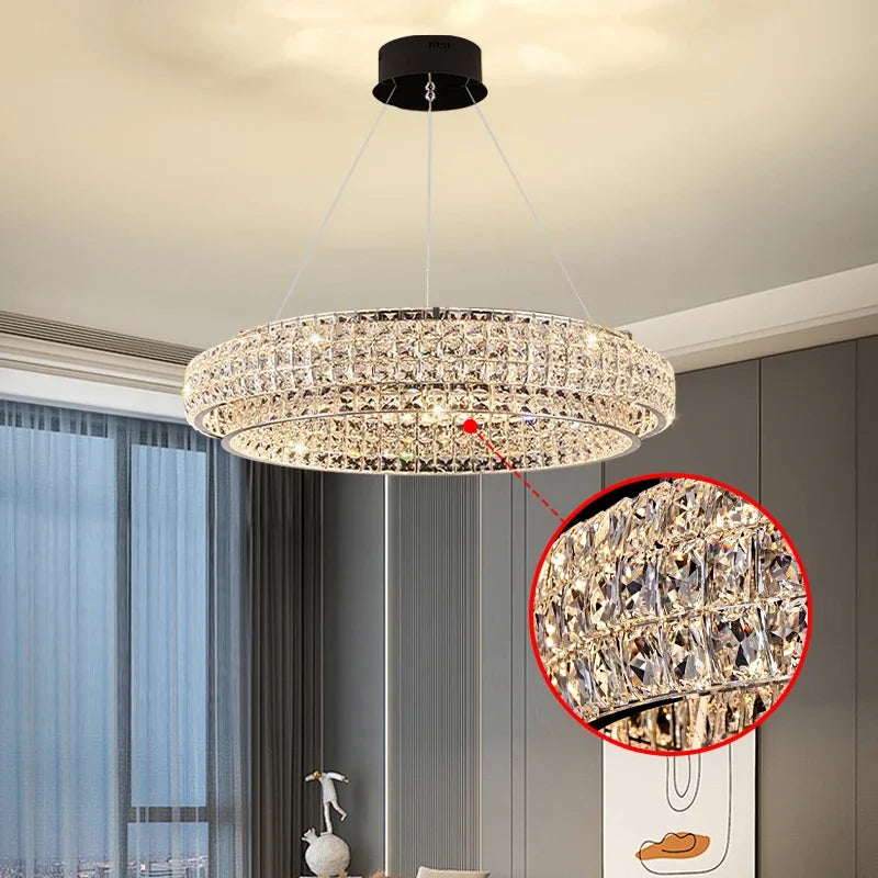 Branch K9 Crystal Chandeliers Living Room Pendant Light