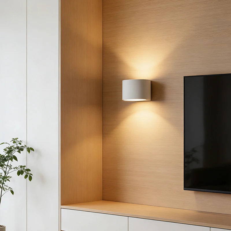 White Gypsum LED Wall Lamp Atmosphere Sconce