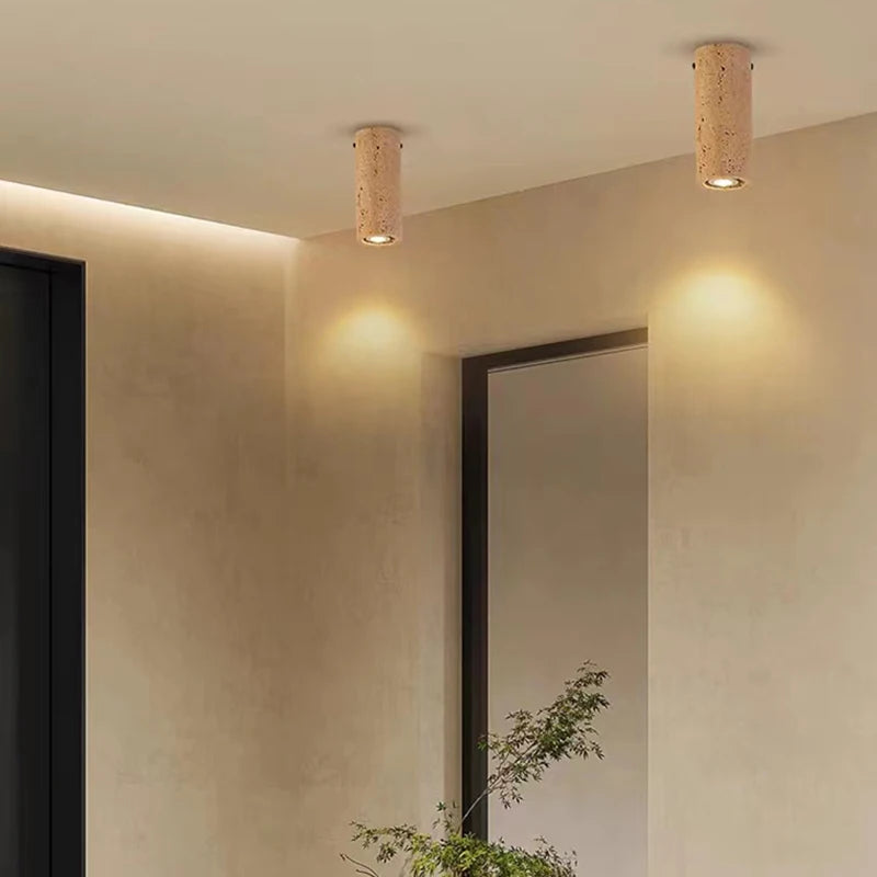 Cylindrical Natural Stone Ceiling