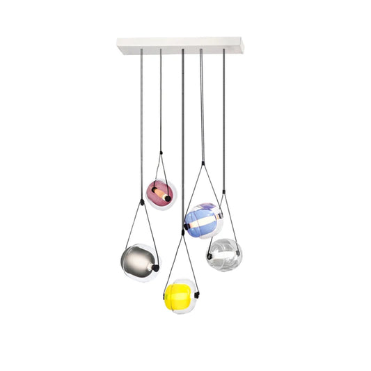 Build Home LED Glass Bubble Dimmable Chandelier