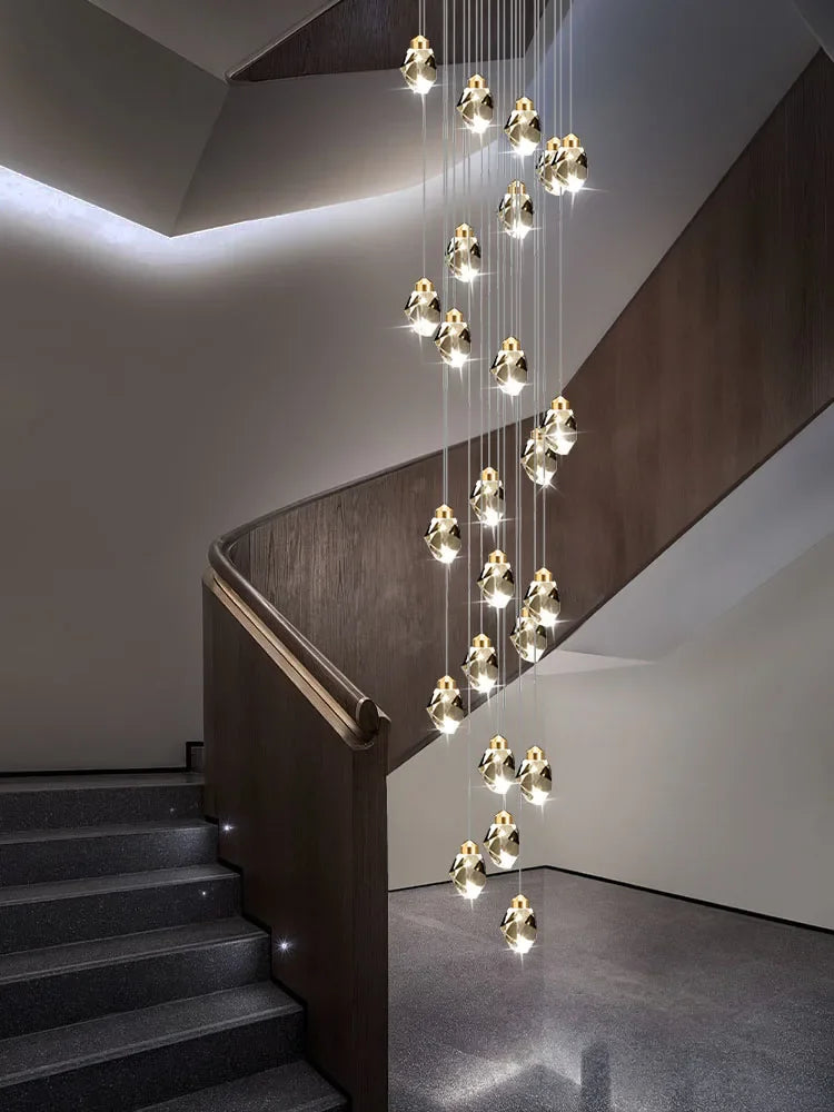 Nordic Crystal Chandelier Living Room Villa Ceiling