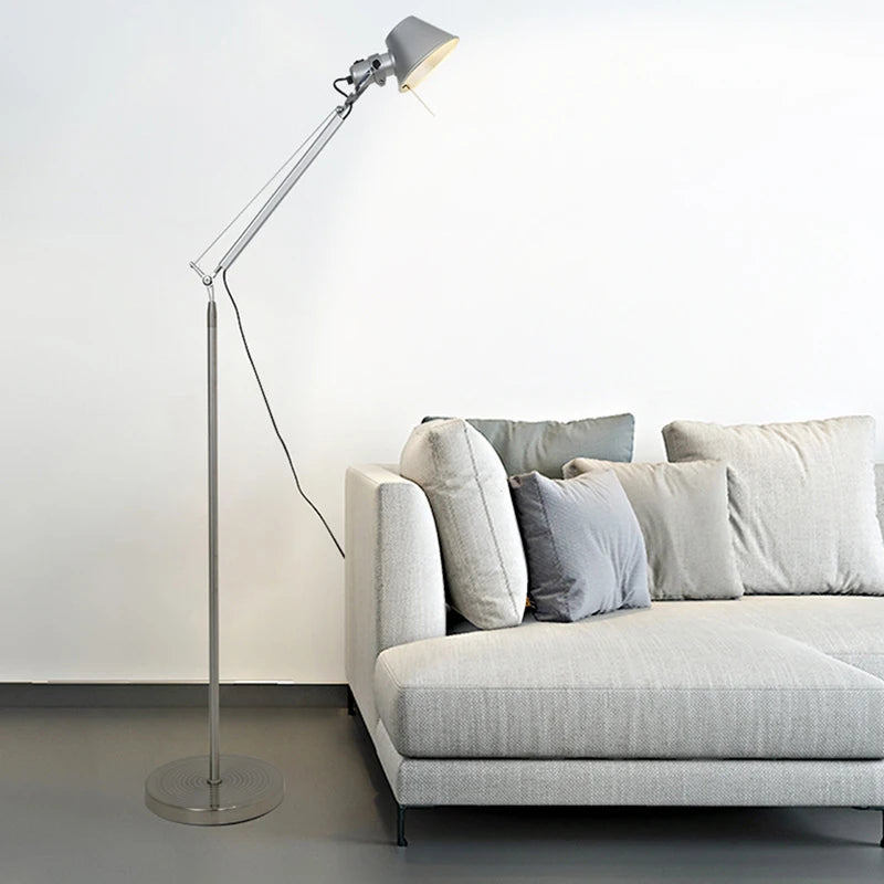 Silver Black Aluminum Floor Lamp E27 Bulb EU AU US Plug
