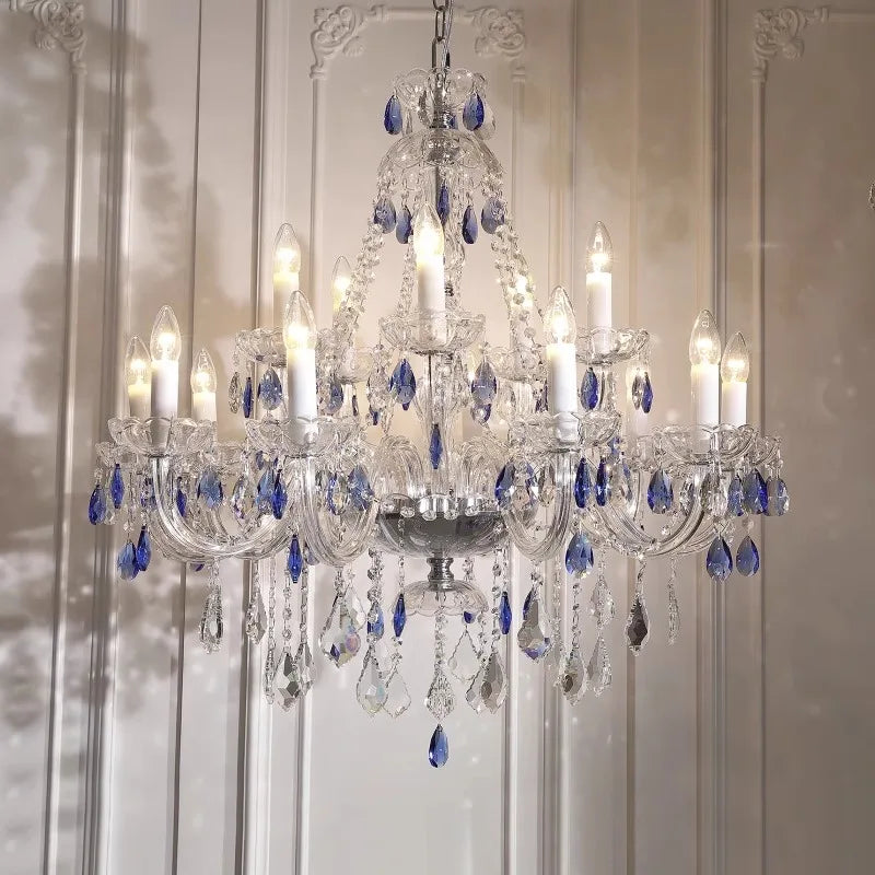 European K9 Crystal Chandelier Living Room Candle E27