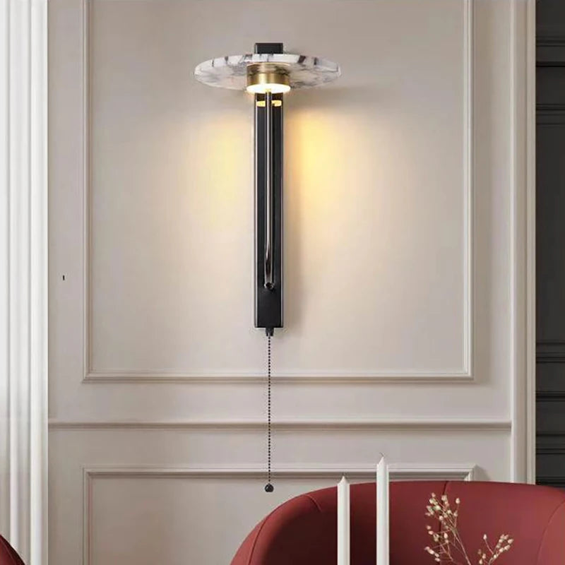 Novelty Natural Stone Wall Lamp With Switch Atmosphere