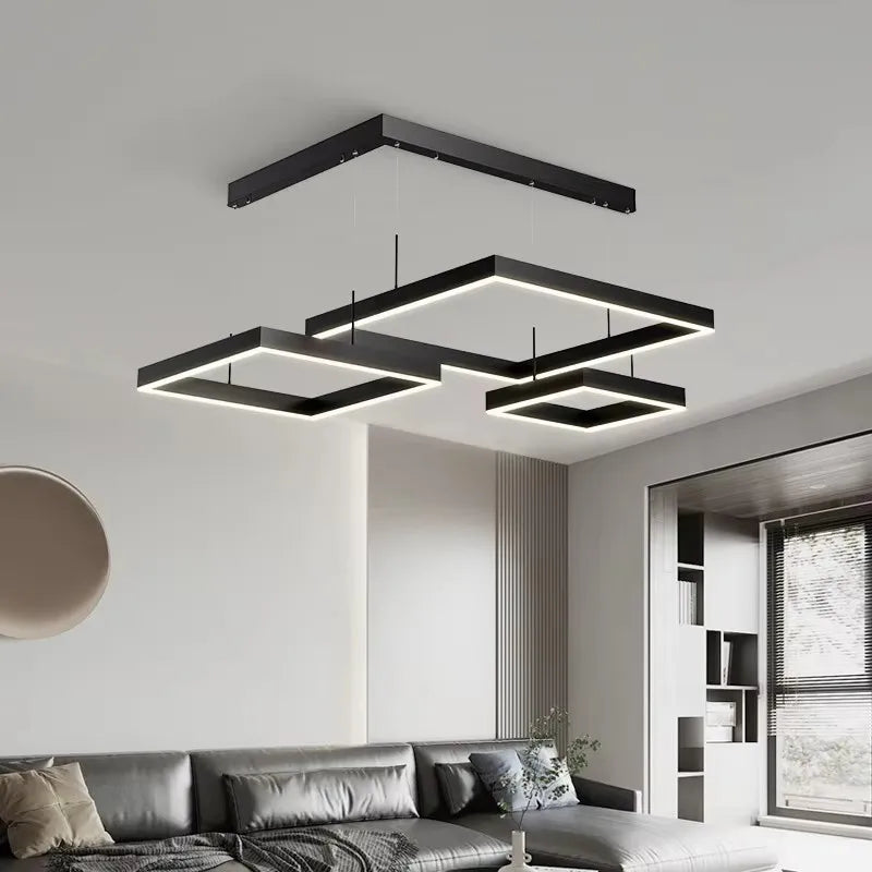 Black Coffee Simple LED Chandelier