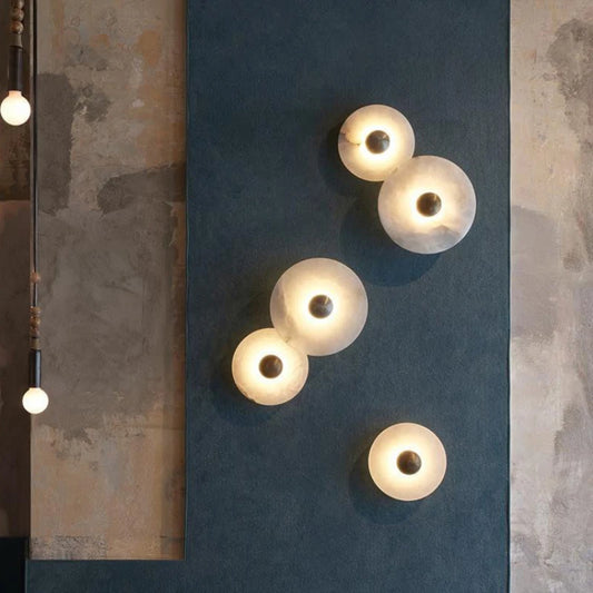 Art Deco Natural Marble LED Wall Lamp