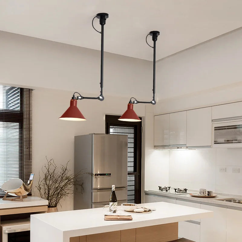 American Retro Chandelier Length Adjustable Colorful