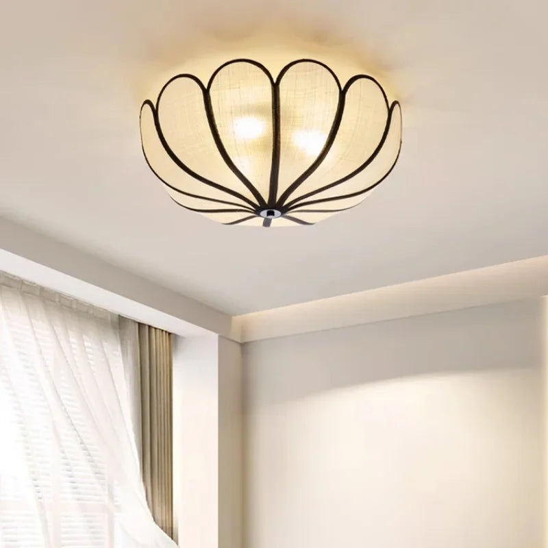 Nordic E27 Wabi Sabi Ceiling Lamp Bedroom Romantic Light