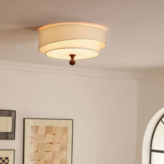 Bedroom Romantic Fabric E27 LED Ceiling Lights Nordic