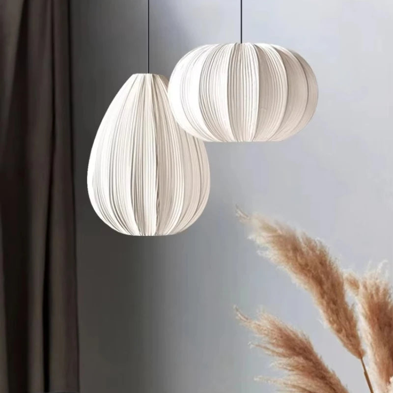 Nordic Wabi Sabi Fabric E27 LED Pendant