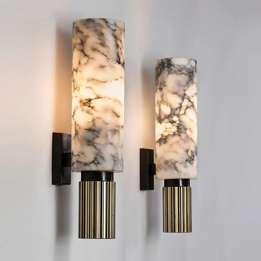 Natural Marble Wall Lamp Copper