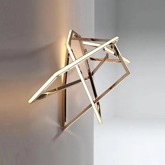 Stainless Steel Creative LED Wall Light Living Room TV