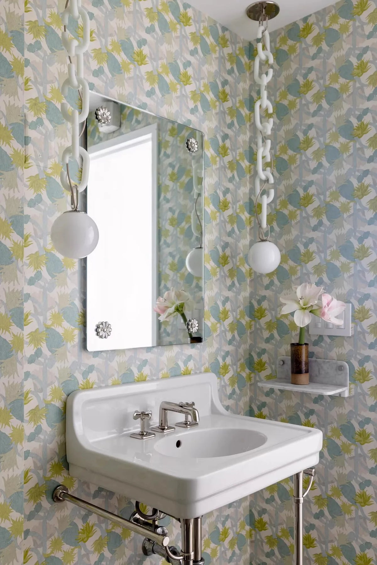 Glass Chain Series Mirror Light Chandelier