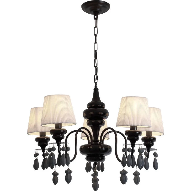 American Retro Candle E14 Chandelier Nordic Ceramic