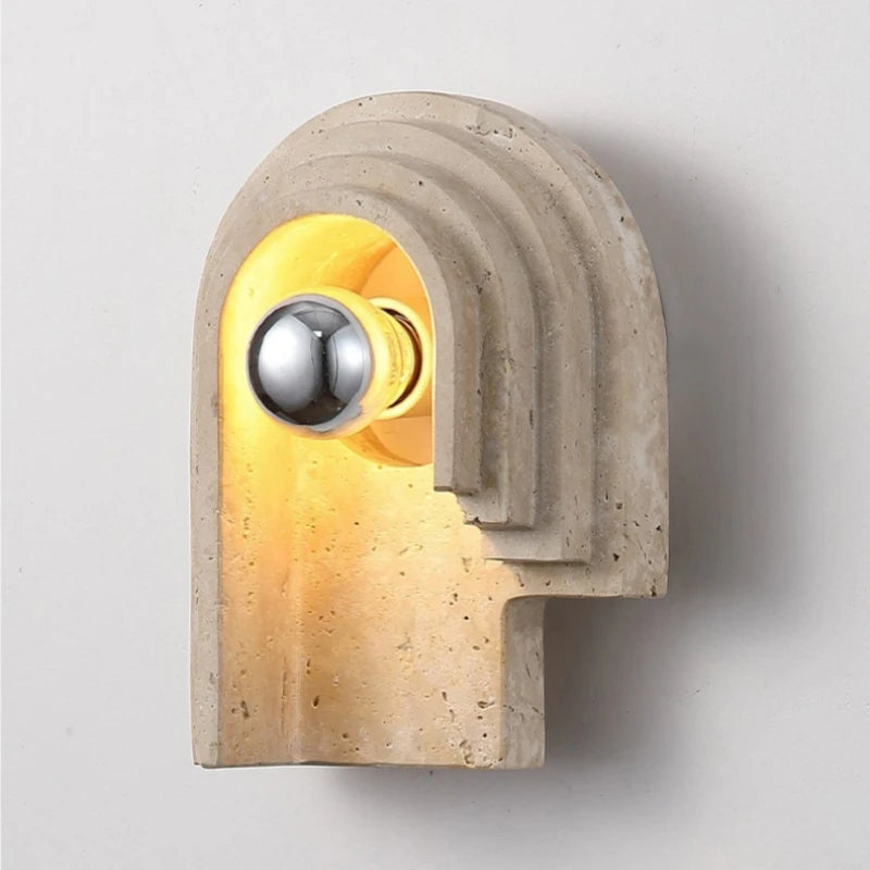 LED Wall Light E27 Bulb Real Stone Indoor