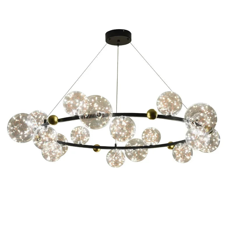 Dining Room LED Dimmable Pendant Lights Straight Metal