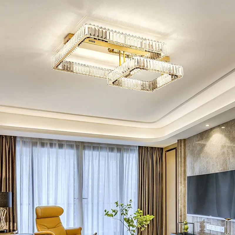 LED Dimmable Ceiling Lights Living Room Crystal