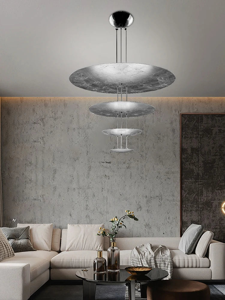 2 Layer Chrome Umbrella Dimmable LED Chandelier