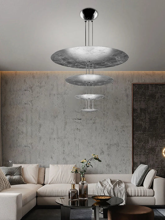2 Layer Chrome Umbrella Dimmable LED Chandelier