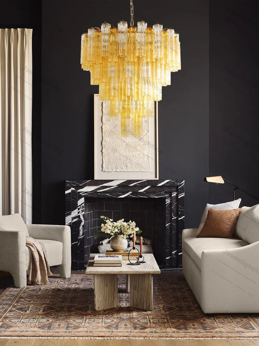 Summer Glass Collection 2-7 Layer Chandelier