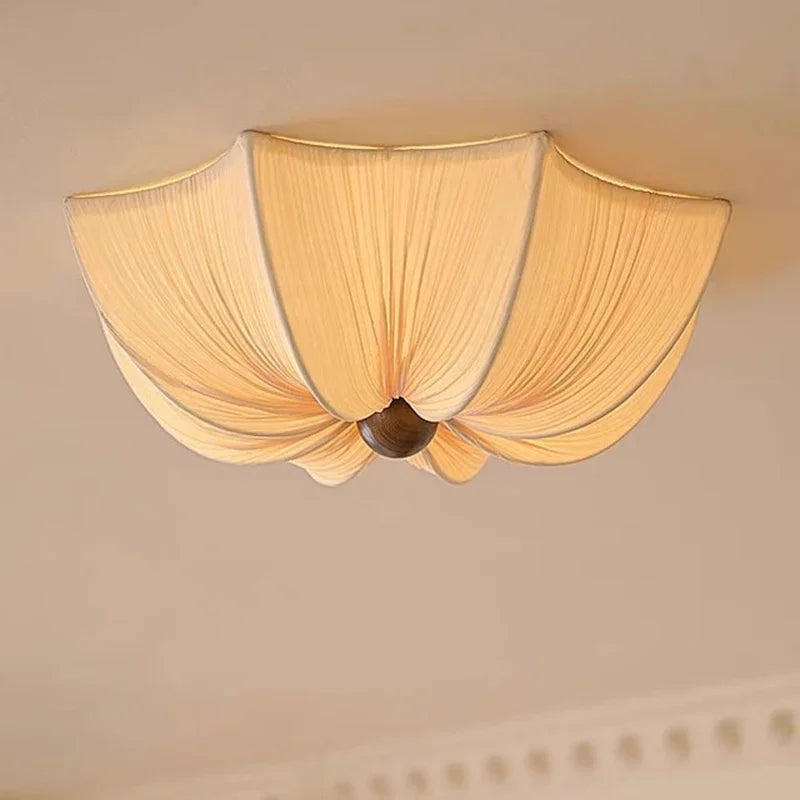 Nordic Wabi Sabi Fabric Ceiling Lights Living Room Cloth