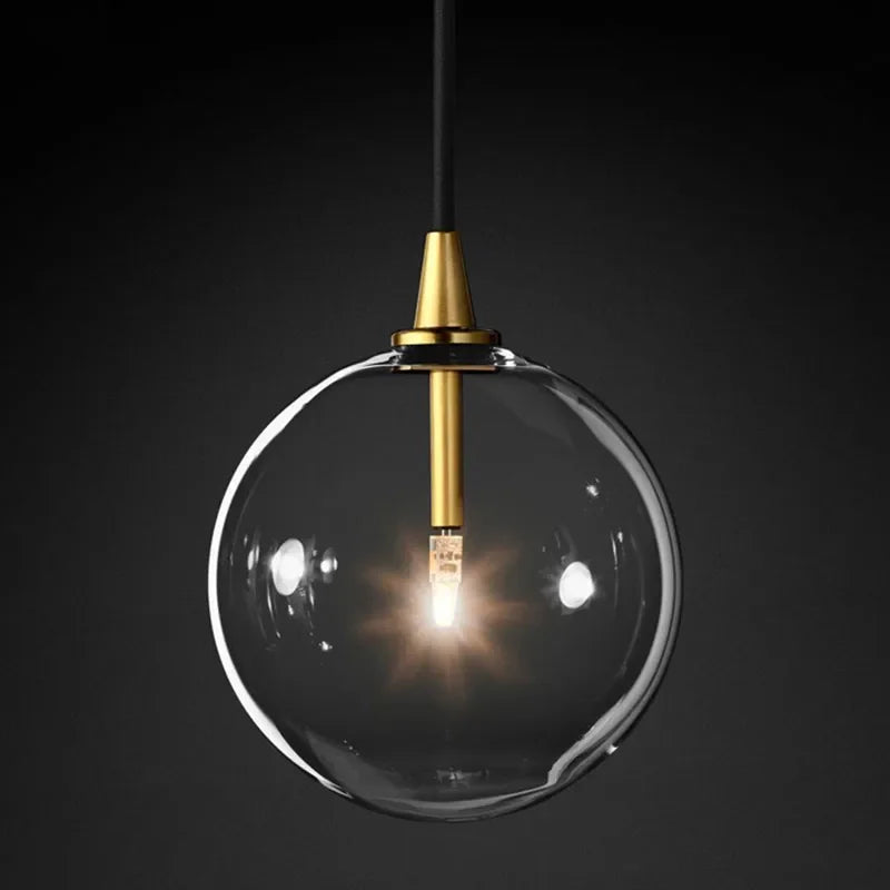 1 Light Clear Glass Globe LED G4 Luminaires Pendant Lights