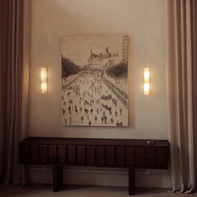 Art Design Wall Lamp Natural Marble