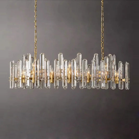 American Black Silver Brass Copper K9 Crystal Chandelier