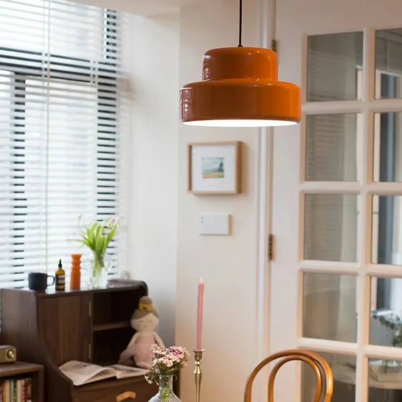 Bauhaus Orange Pendant Lights