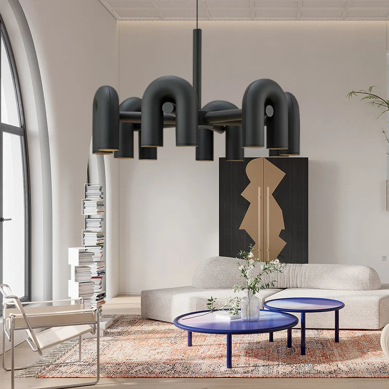 Nordic LED Ceiling Chandelier Multiple Colors Table