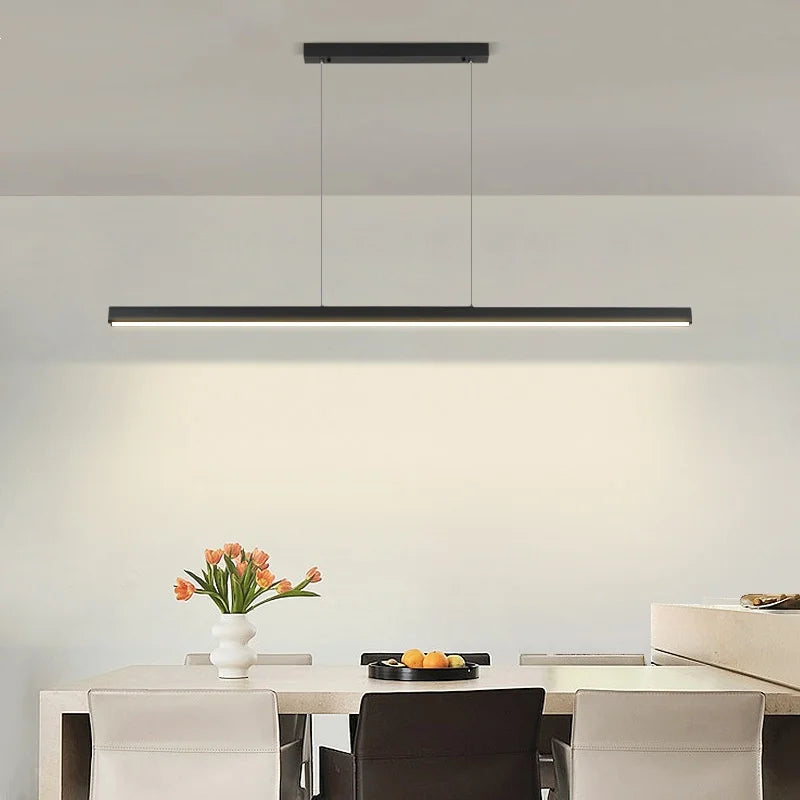 Bar Straight LED Pendant Lights Painted Aluminium Liner