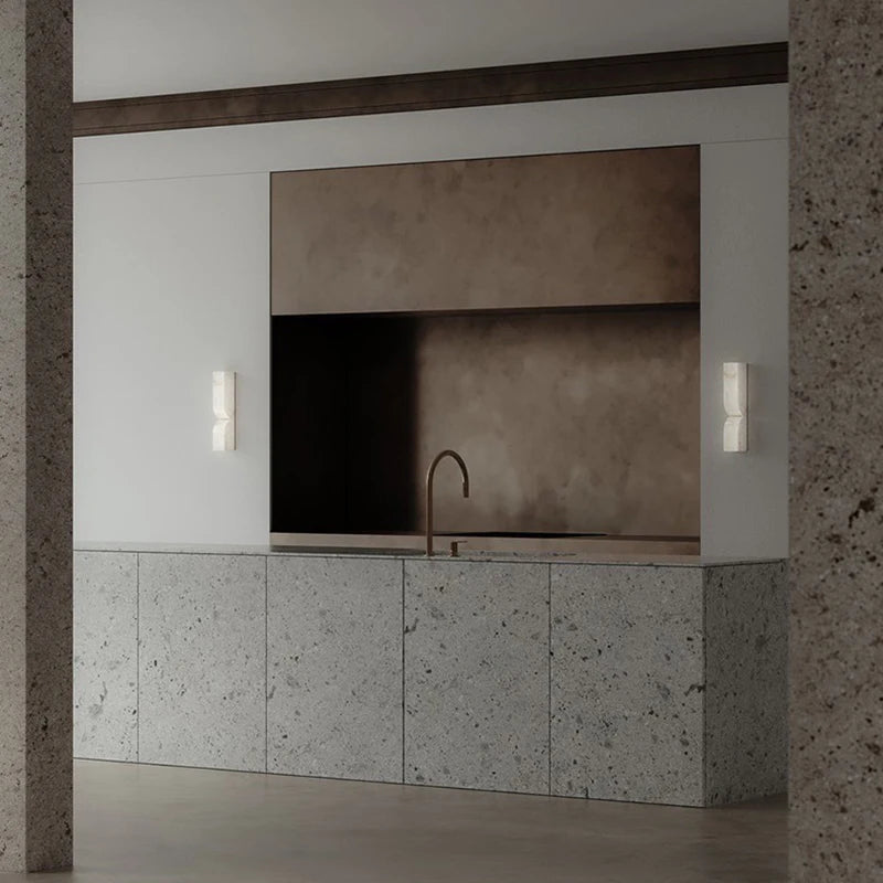 Art Design Wall Lamp Natural Marble