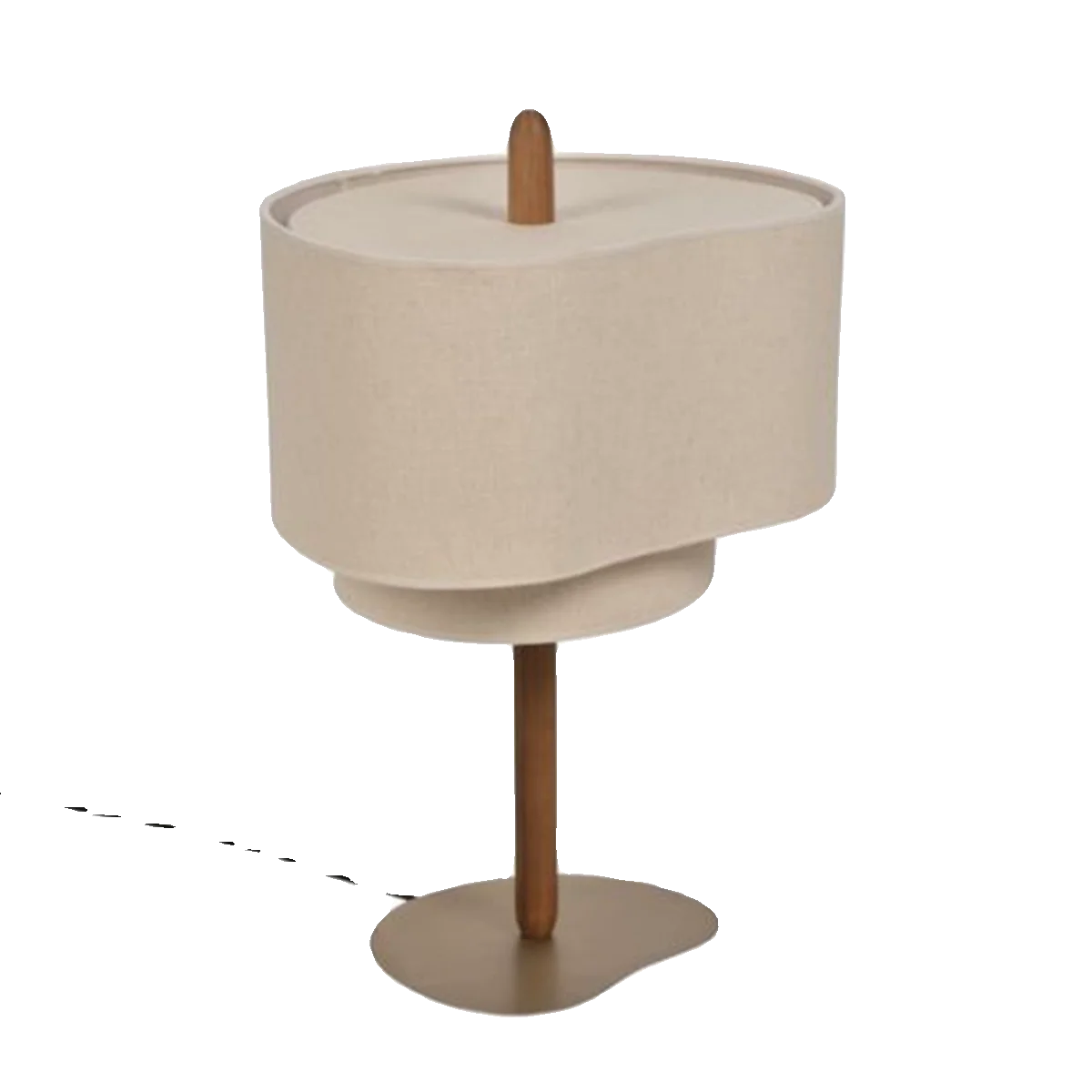 Japanese Wabi Sabi LED Floor Lamp Fabric Shade