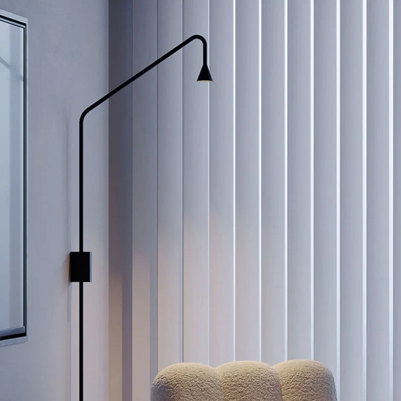 Minimalist Aluminium Wall Light Rotatable Matte Gold Black