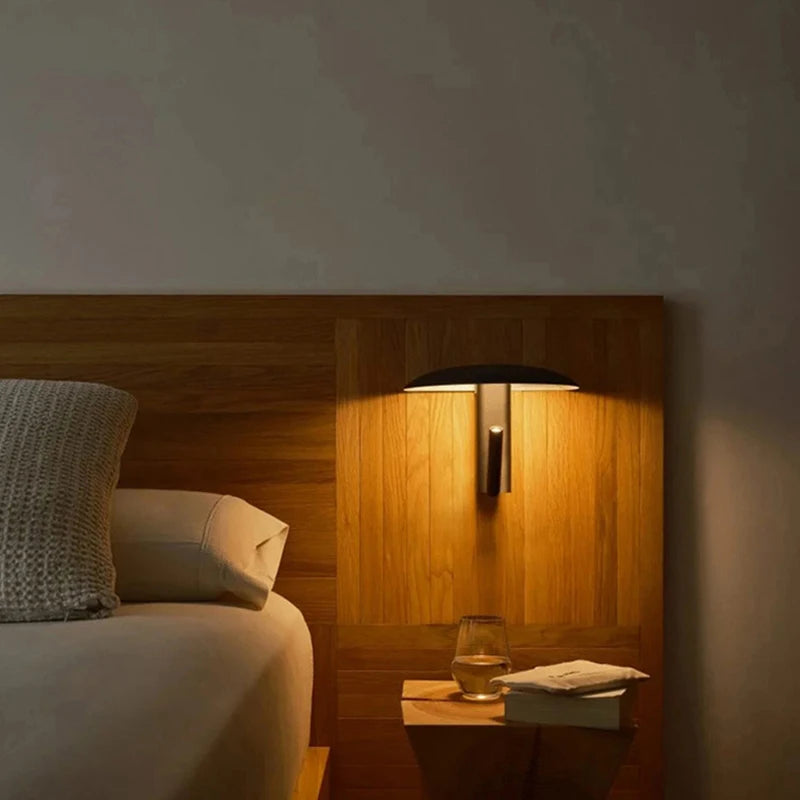 Black Orange Beige Metal Wall Light Switch 3000K Mushroom