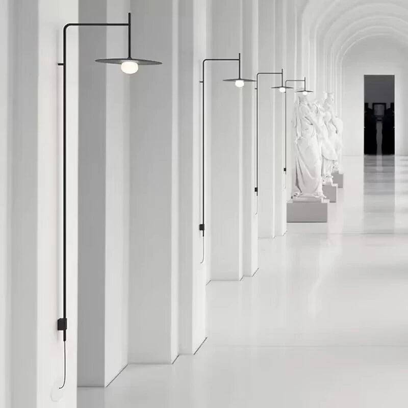 Minimalist Wall Light White Glass With Plug