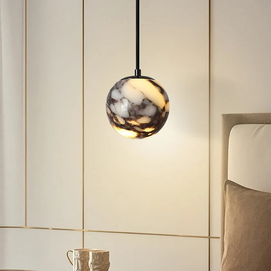 Natural Stone Pendant Lamp 12CM Wire Height Adjustable G9