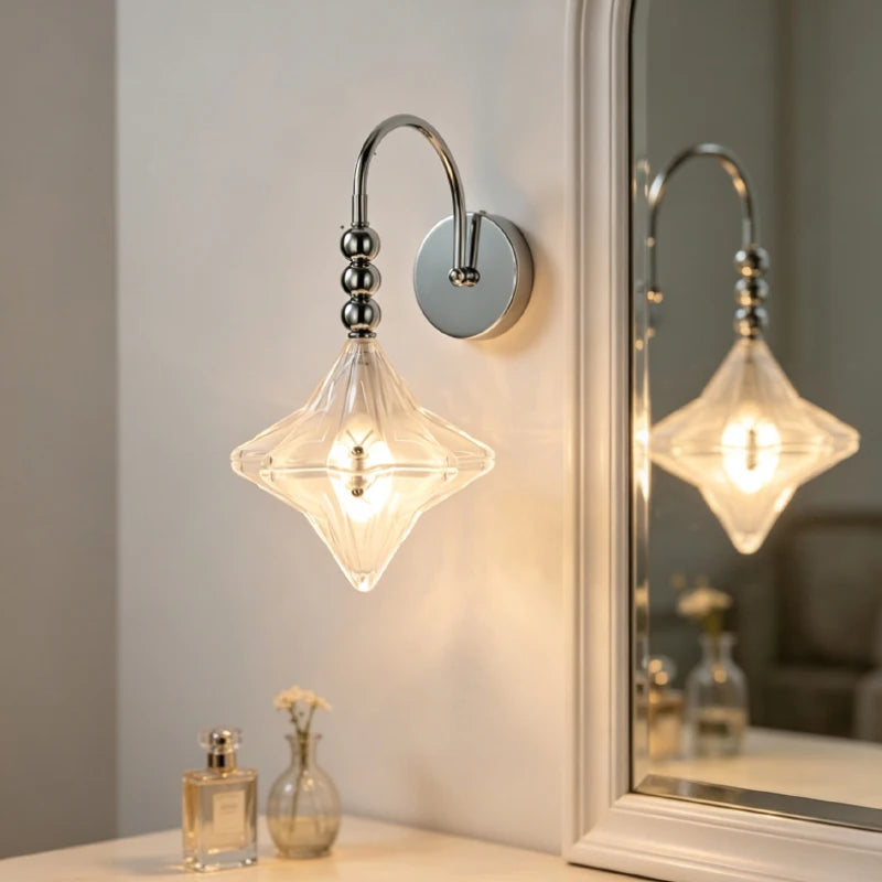 French Medieval Star Wall Lamp Bedroom Bedside Light Retro