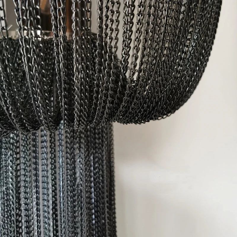 Italian Tassels Wall Lamp Aluminum Chain Light Loft Mid