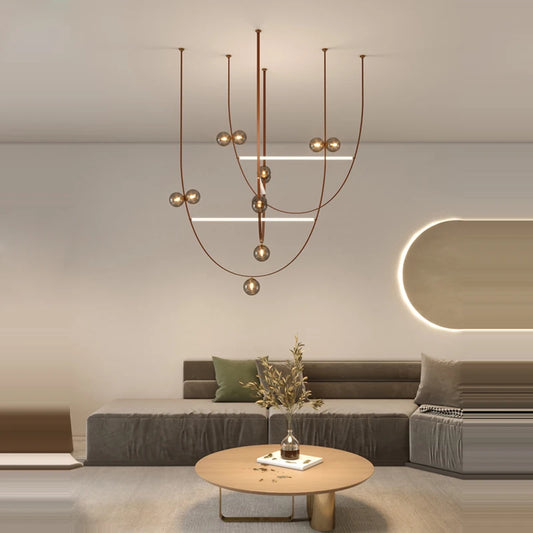 LED Artistic DIY Leather Belt Chandelier