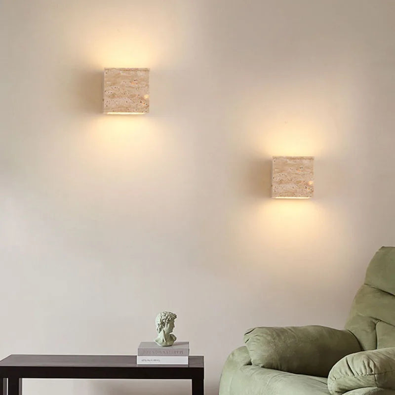 Natural Stone Wall Lamp Art Sconce