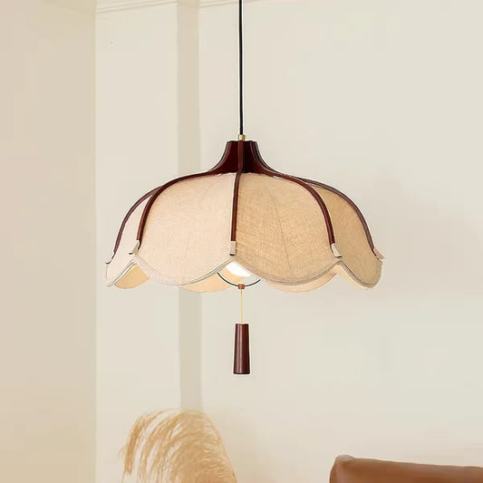 Beige Fabric Lampshade Dining Room Pendant Lights 40CM