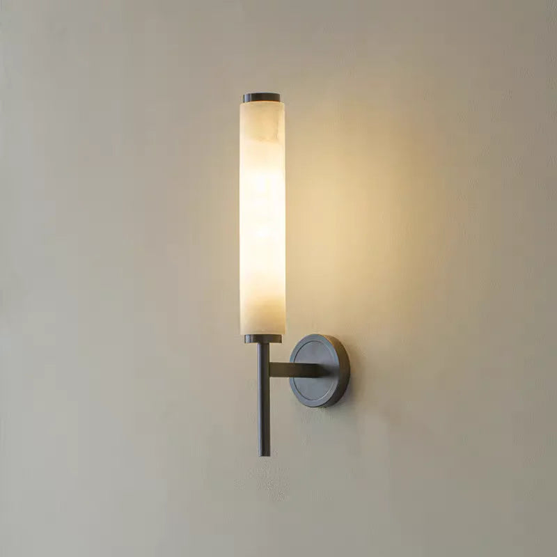 Natural Marble LED Wall Lights Black Gold Copper Foyer TV