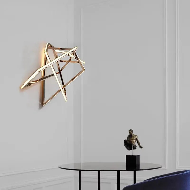 Stainless Steel Creative LED Wall Light Living Room TV